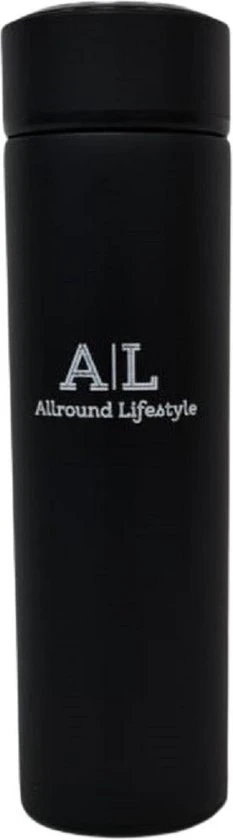 Theallroundlifestyle Thermosfles - 500ml - Drinkfles - Waterfles - Thermosbeker - Isoleerfles - Dubbelwandig - RVS - Zwart 3 Theallroundlifestyle Thermosfles - 500ml - Drinkfles - Waterfles - Thermosbeker - Isoleerfles - Dubbelwandig - RVS - Zwart