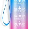 Merkloos Waterfles Met Tijdmarkering | Sport Waterfles | Drinkfles Met Rietje | Tritan Waterflessen | Lekvrije Sportfles | 1 Liter Waterfles | Motivatie Waterfles | Motiverende Drinkfles | Drinkflessen | BPA Vrij | Cadeau | Blauw Roze -Tefal Shop 347x840 1