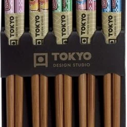 Tokyo Design Studio – Chopstick Set - Komische Draak – Eetstokjes – 5 Paar
