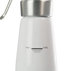 Hendi Slagroomspuit Aluminium - 0,5 Liter - Professioneel Slagroomapparaat Kitchen Line - Wit - Ø8x(H)26cm
