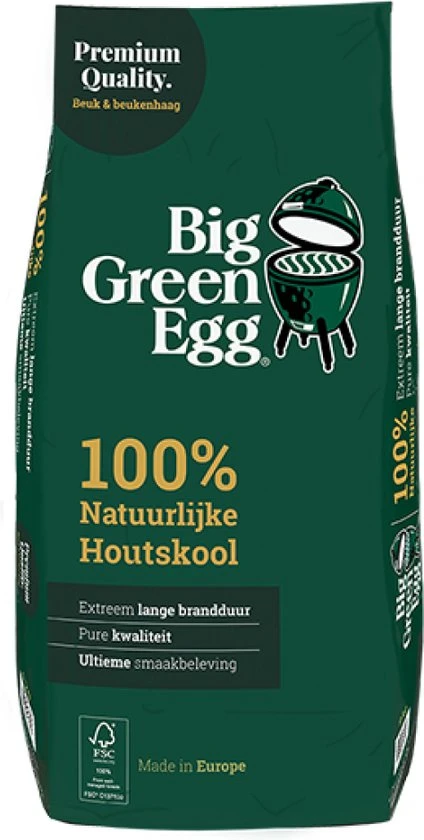 Big Green Egg BigGreenEgg Houtskool Europa 9kg - 1 Zak 3 Big Green Egg BigGreenEgg Houtskool Europa 9kg - 1 Zak