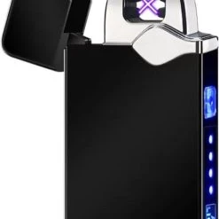 Merkloos Elektrische Plasma Aansteker – USB Aansteker - Oplaadbaar Met Batterij Indicator - Zwart