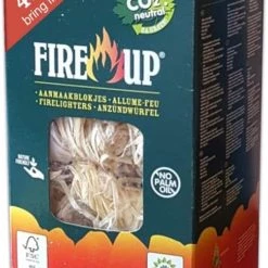 Fire-up - Houtwol Aanmaak-wokkels - 40 Stuks - Kamado Green Egg BBQ