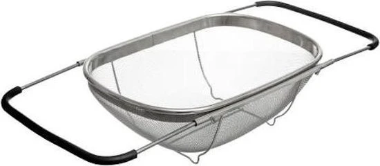 Merkloos Decopatent® RVS Keuken Vergiet / Zeef - Uitschuifbaar Van 36,7 Naar 54,5 - Pasta / Aardappels / Groente Afgieten - Gootsteen Zeef 8 Merkloos Decopatent® RVS Keuken Vergiet / Zeef - Uitschuifbaar Van 36,7 Naar 54,5 - Pasta / Aardappels / Groente Afgieten - Gootsteen Zeef - Afbeelding 6