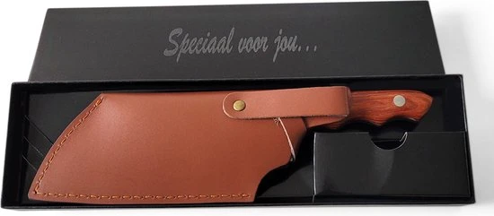 T&M Knives Gehamerd Koksmes Met Opener - Professioneel En Vlijmscherp - BBQ Mes 8 T&M Knives Gehamerd Koksmes Met Opener - Professioneel En Vlijmscherp - BBQ Mes - Afbeelding 6