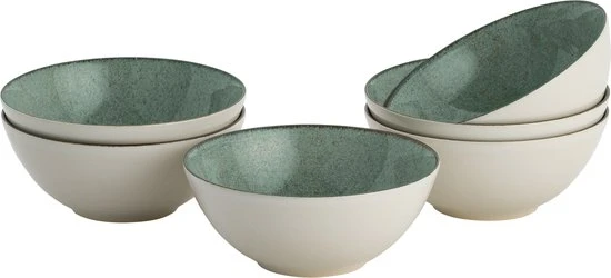 Lite-Body Kom Hermes - 500ml - Set Van 6 - Mintgroen Spikkel 3 Lite-Body Kom Hermes - 500ml - Set Van 6 - Mintgroen Spikkel