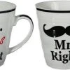123 Kado Koffiemokken Mr Right En Mrs Always Right Beker Set Voor Hem En Haar - Cadeau Set/gift Set - Huwelijk/Bruiloft/Valentijnsdag -Tefal Shop 550x252