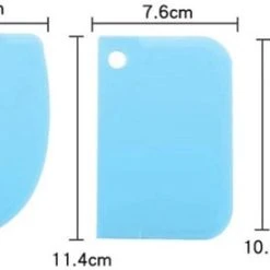 Merkloos Deegschraper | Deegkrabber | Deegsteker | Fondant Schraper Voor Taart / Icing / Cake | Keukentool Deeg Snijder | Spatel Voor Taart | Smoother | Soepel Maker | Cake Beslag Schraper | Rand Decoratie - Kunststof Blauw -Tefal Shop 550x275 4