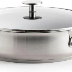 KitchenAid Stainless Steel Hapjespan Met Deksel - 28cm - Inductie