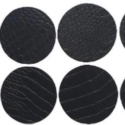 Leren Onderzetters Zwart Met Croco Structuur Set Van 8 Stuks - De Riemenspecialist Cadeau Tip! -Tefal Shop 550x286 1