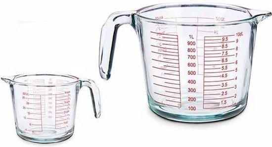Merkloos Glazen Maatbeker 1 Liter – Maatbeker Glas – Maatkan – Maatkannetje – 1L 4 Merkloos Glazen Maatbeker 1 Liter – Maatbeker Glas – Maatkan – Maatkannetje – 1L - Afbeelding 2