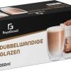 RoyalGoods® Dubbelwandige Glazen – Koffieglazen - Theeglazen – 350ML – 2 Stuks – Cappuccino Glazen - Latte Macchiato Glazen
