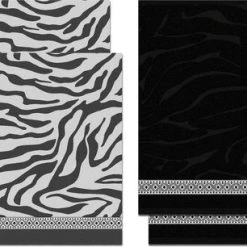 DDDDD Africa - 2x Theedoek & 2x Keukendoek - Black