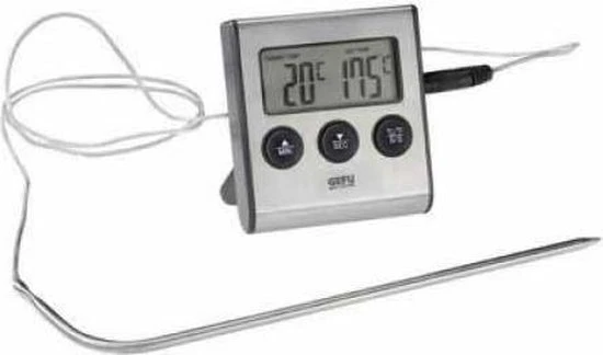 GEFU Thermometer - Digitaal - RVS - Zilver - Incl. Timer + Alarm 6 GEFU Thermometer - Digitaal - RVS - Zilver - Incl. Timer + Alarm - Afbeelding 4