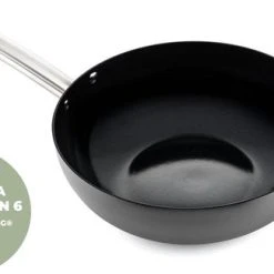 ISENVI Murray - Wokpan - 32 Cm - Keramische Pan - Wokpan Inductie - Wokpan Met Deksel - RVS Handgreep -Tefal Shop 550x325 2