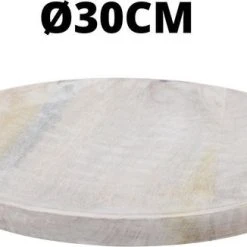 Orange85 Decoratieschaal - Decoratieschaal - Plateau - Kaarsenstandaard - Kaarsenplateau - Kaarsenplateau Rond - Kaarsenbord - Kaarsenplateau ø30cm - Kaarsen