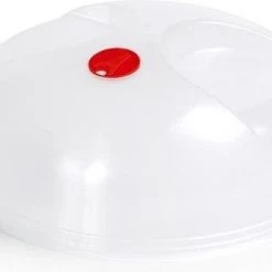 Forte Plastics 1x Keuken Magnetrondeksel/afdekschalen Voor Eten 24 Cm Wit - Keukenhulpmiddelen - Magnetron Afdekschalen/deksels