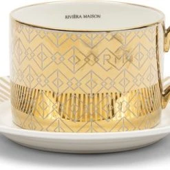 Riviera Maison Kop En Schotel - L'Avenue Cup & Saucer - Goud