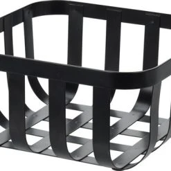 Excellent Houseware Metalen Fruitmand/fruitschaal Zwart 20 X 20 Cm - Fruitschalen/fruitmanden - Basic Model