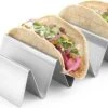 Hendi Taco Houder Ovenbestendig - 4 Vakken - RVS - Professionele Tortilla Houder - 22,5x11,5x(H)5cm