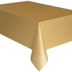 Stemen Tafelkleed Plastic Goud XL 137x274cm Let Op Dit Is Dun Plastic Geen Tafelzeil