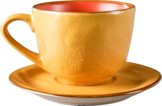 Vivi Oggi - Koffiekopjes Set Van 6 - Ø 9cm - Cappuccino - Kop En Schotel - 150 Ml - Italië 5 Vivi Oggi - Koffiekopjes Set Van 6 - Ø 9cm - Cappuccino - Kop En Schotel - 150 Ml - Italië - Afbeelding 3