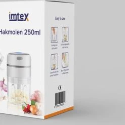 IMTEX Hakmolen Elektrische - USB Oplaadbal - Mini Portable Chopper - 250ml - Roze -Tefal Shop 550x360 1