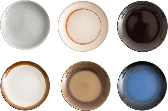 Studio Tavola Ontbijtborden Earth ø 20 Cm - 6 Stuks 3 Studio Tavola Ontbijtborden Earth ø 20 Cm - 6 Stuks