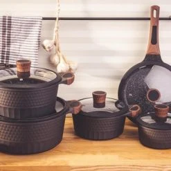 EDENBERG Edënbërg Black Line - 10-delige Luxe Pannenset Van Gesmeed Aluminium -Tefal Shop 550x366 140