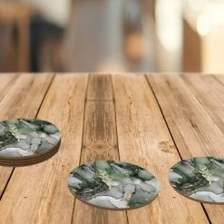 KitchenYeah Onderzetters Voor Glazen - Rond - Luxe - Marmer - Groen - 10x10 Cm - Glasonderzetters - 6 Stuks 12 KitchenYeah Onderzetters Voor Glazen - Rond - Luxe - Marmer - Groen - 10x10 Cm - Glasonderzetters - 6 Stuks -Tefal Shop 550x366 2