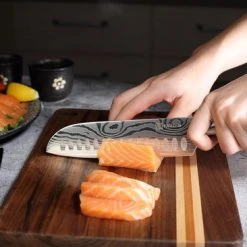 PAUDIN N5 Professioneel RVS Japans Santoku Mes 17,5 Cm - Vlijmscherp Keukenmes Gemaakt Van Hoogwaardig Duits Roestvast Carbonstaal - Damascus Patroon - Nu Extra Scherp Geprijst - Black Friday - Sint En Kerst -Tefal Shop 550x366 22