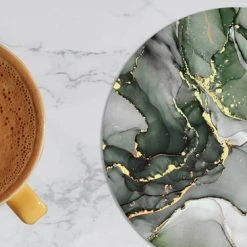 KitchenYeah Onderzetters Voor Glazen - Rond - Luxe - Marmer - Groen - 10x10 Cm - Glasonderzetters - 6 Stuks 13 KitchenYeah Onderzetters Voor Glazen - Rond - Luxe - Marmer - Groen - 10x10 Cm - Glasonderzetters - 6 Stuks -Tefal Shop 550x366 3