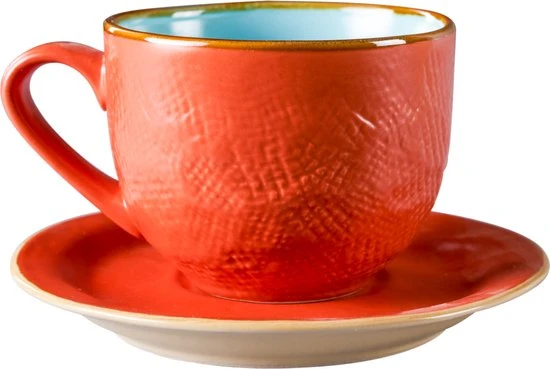 Vivi Oggi - Koffiekopjes Set Van 6 - Ø 9cm - Cappuccino - Kop En Schotel - 150 Ml - Italië 8 Vivi Oggi - Koffiekopjes Set Van 6 - Ø 9cm - Cappuccino - Kop En Schotel - 150 Ml - Italië - Afbeelding 6