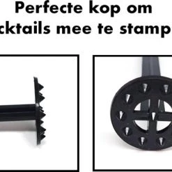 CocktailStamp Tonicstampers - Cocktail Stamper - Tonicstampers Herbruikbaar - Citroen Stamper - Mojito Stamper - Zwart - 10 Stuks -Tefal Shop 550x369 3