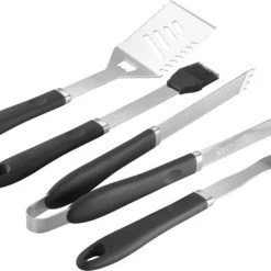 Deuba BBQ-bestek 4-delige Set RVS Met Opbergtas Barbecueset Accessoires -Tefal Shop 550x370 1
