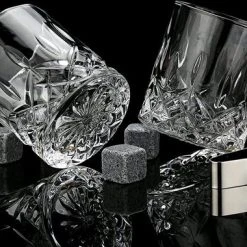 Olvy Whiskey Set Met 2 Whiskey Glazen En 8 Whiskey Stones - Incl. Opbergzakje, Onderzetters En Tang - Cadeauset - Luxe Whisky Set - Whiskey Glazen - Gift Set -Tefal Shop 550x380