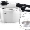 Fissler Vitavit Premium 2022 - Snelkookpan - 6 Liter - Met Stoominzet -Tefal Shop 550x383