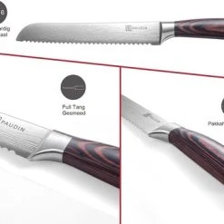 PAUDIN N4 Professioneel RVS Japans Broodmes En Banketmes 20 Cm - Scherp Kartelmes Gemaakt Van Hoogwaardig Roestvast Duits Carbonstaal - Damascus Patroon - Nu Extra Scherp Geprijst - Black Friday - Sint En Kerst -Tefal Shop 550x384 1