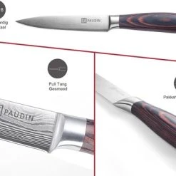PAUDIN N7 Professioneel RVS Japans Officemes 12,5 Cm - Vlijmscherp Universeel Groentemes Gemaakt Van Hoogwaardig Roestvast Duits Carbonstaal - Damascus Patroon - Nu Extra Scherp Geprijst - Black Friday - Sint En Kerst -Tefal Shop 550x384 4