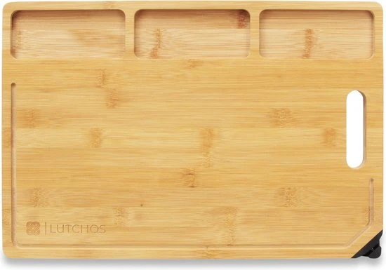 LUTCHOS Snijplank - Borrelplank - FSC Bamboe - Messenslijper - Sapgeul 3 LUTCHOS Snijplank - Borrelplank - FSC Bamboe - Messenslijper - Sapgeul