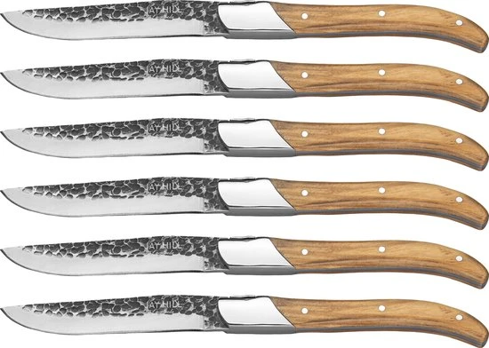 Jay Hill Steakmessen Laguiole - Raw Black - Olijfhout - 6 Stuks 7 Jay Hill Steakmessen Laguiole - Raw Black - Olijfhout - 6 Stuks - Afbeelding 5