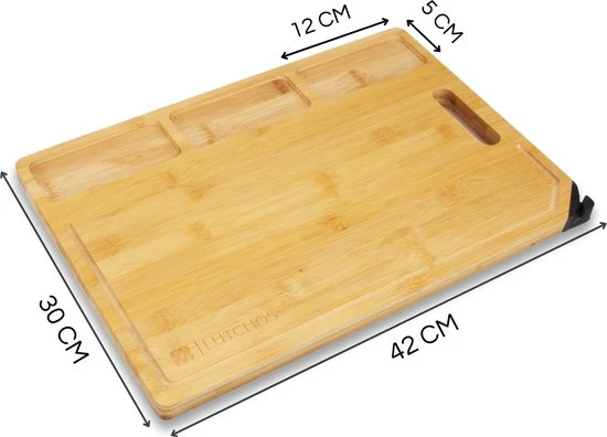 LUTCHOS Snijplank - Borrelplank - FSC Bamboe - Messenslijper - Sapgeul 10 LUTCHOS Snijplank - Borrelplank - FSC Bamboe - Messenslijper - Sapgeul - Afbeelding 8
