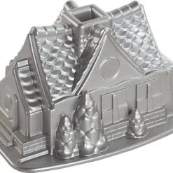 Bakvorm "Gingerbread House Pan" - Nordic Ware | Sparkling Silver Holiday