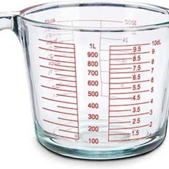 Merkloos Glazen Maatbeker 1 Liter – Maatbeker Glas – Maatkan – Maatkannetje – 1L