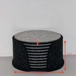 Merkloos Vilten Onderzetters Voor Glazen – 10 Stuks Met Houder – Tweekleurig – Hittebestendig – Absorberend – Makkelijk Schoon Te Maken -Tefal Shop 550x406 1