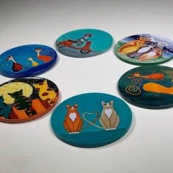 Sunar Home Cats Onderzetters - Set Van 6 - Onderzetters Voor Glazen - Cats - Cat Design - Coaster - Cadeau -Tefal Shop 550x412 44