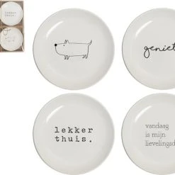 Gusta® Bord Set Van 4 Stuks ø15cm . Met Tekst Geniet / Lekker/ Vandaag Is Mijn Lievelingsdag /hondje Gusta 18 Gusta® Bord Set Van 4 Stuks ø15cm . Met Tekst Geniet / Lekker/ Vandaag Is Mijn Lievelingsdag /hondje Gusta -Tefal Shop 550x415