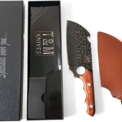 T&M Knives Gehamerd Koksmes Met Opener - Professioneel En Vlijmscherp - BBQ Mes 17 T&M Knives Gehamerd Koksmes Met Opener - Professioneel En Vlijmscherp - BBQ Mes -Tefal Shop 550x419 1
