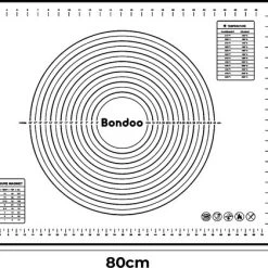 Bondoo Deegmat Groot 80x60cm - Silicone - Zwart - Inclusief Deegschraper -Tefal Shop 550x420 4