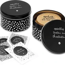 Zoedt Theeblik Met Onderzetters - Zwart Wit - Gezellig Teuten En Theeleuten -Tefal Shop 550x424 2